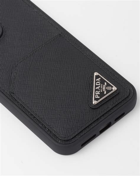 cover prada iphone 13 brillantini|Black Saffiano leather iPhone 13 cover .